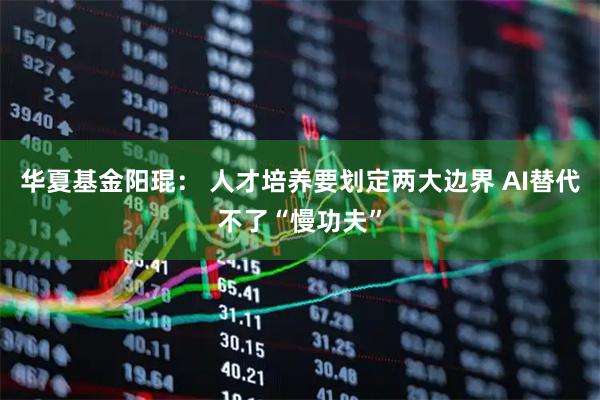华夏基金阳琨： 人才培养要划定两大边界 AI替代不了“慢功夫”